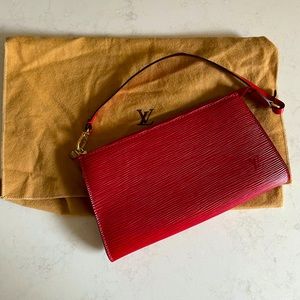 Louis Vuitton Epi Leather Pouchette Red